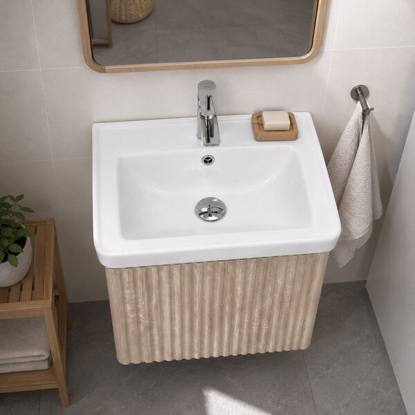 Koupelnová skříňka s umyvadlem Rea DB85-50-3 Orio Light 50cm