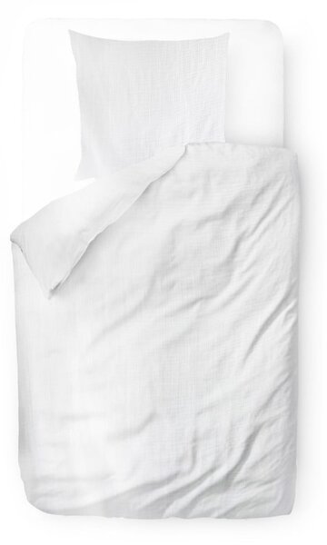 Bílé mušelínové povlečení na jednolůžko 140x200 cm Plain Muslin – Butter Kings