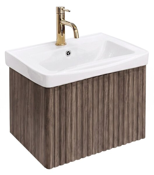Koupelnová skříňka s umyvadlem Rea DB85-50-1 Orio Dark 50cm