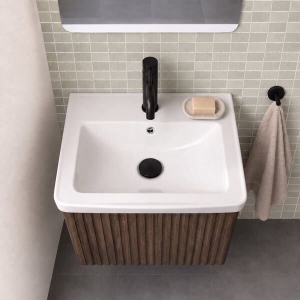 Koupelnová skříňka s umyvadlem Rea DB85-50-1 Orio Dark 50cm