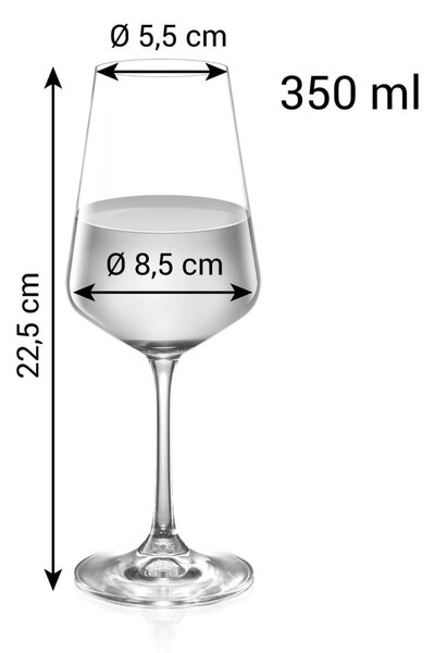 Skleničky na víno v sadě 6 ks 350 ml Giorgio – Tescoma