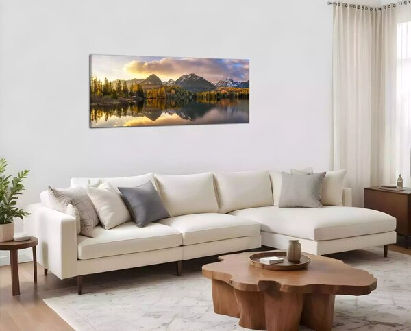 Obraz na plátně Panorama tatry a pleso
