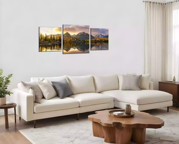 Obraz na plátně Panorama tatry a pleso