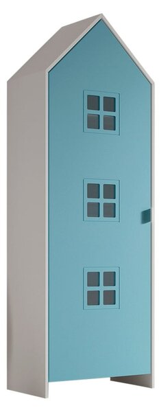 Bílo-světle modrá dětská šatní skříň 58x172x37 cm Casami Bruges – Vipack