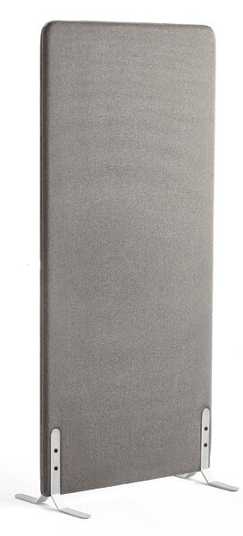 AJ Produkty Paraván ZONE, 1700x800x46 mm, potah Rivet, bílé nohy, stříbrnošedá