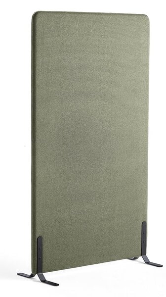 AJ Produkty Paraván ZONE, 1700x1000x46 mm, potah Rivet, černé nohy, zelenomodrá