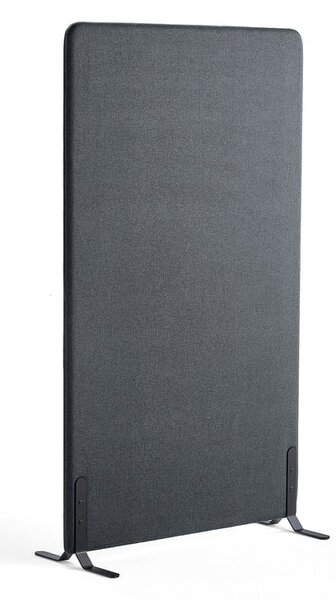 AJ Produkty Paraván ZONE, 1700x1000x46 mm, potah Rivet, černé nohy, antracitově šedá