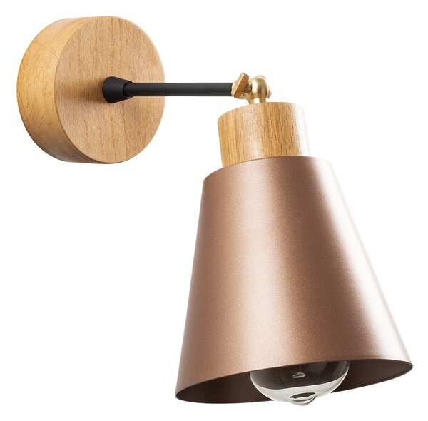 Nástěnné svítidlo v měděné barvě/v přírodní barvě ø 14 cm Manavgat – Opviq lights
