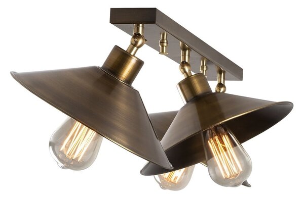 Stropní svítidlo v bronzové barvě s kovovým stínidlem ø 24 cm Berceste – Opviq lights