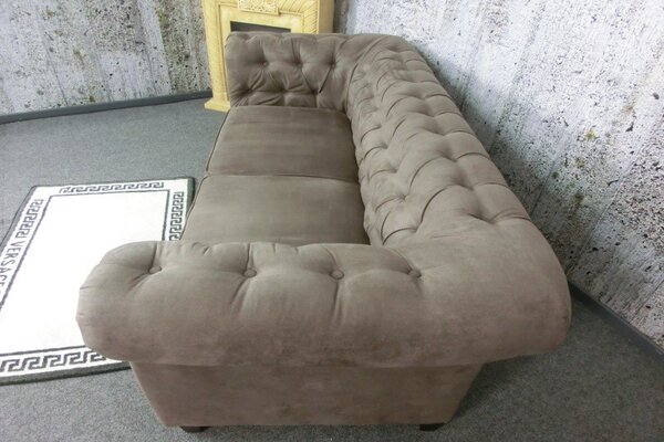 (3013) CHELLI Chesterfield pohovka hnědá