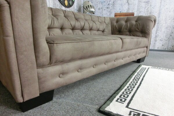 (3013) CHELLI Chesterfield pohovka hnědá