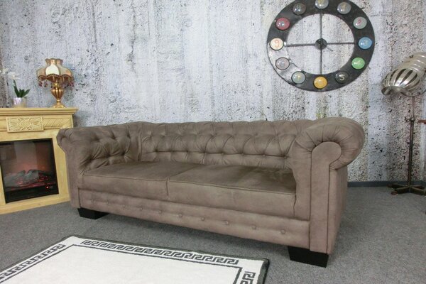 (3013) CHELLI Chesterfield pohovka hnědá