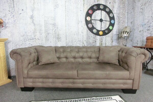 (3013) CHELLI Chesterfield pohovka hnědá