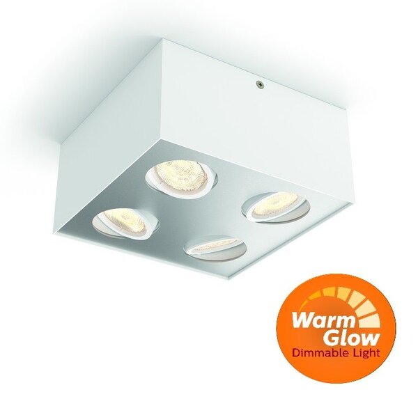 Philips 50494/31/P0 Box LED bílé povrchové bodové svítidlo WGD 4x4,5W=2000lm 2200-2700K