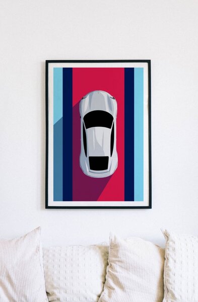 Porsche Taycan Martini Fotopapír 70 x 100 cm