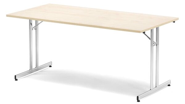 AJ Produkty Skládací stůl EMILY, 1800x800 mm, bříza, chrom