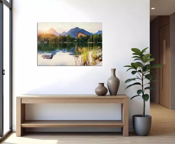 Obraz na plátně Tatry a západ slunce