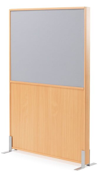 AJ Produkty Paraván DUO, 1000x1500 mm, oboustranně šedé polstrování/buk