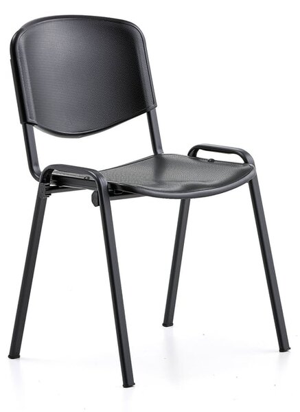 AJ Produkty Židle NELSON, plastový sedák, černá, černá
