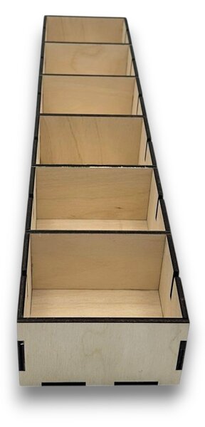 Usporadejto.cz Organizér do šuplíku s přepážkami, vložka do zásuvky, dřevěný VASKY, 45,5 x 10 x 6 cm