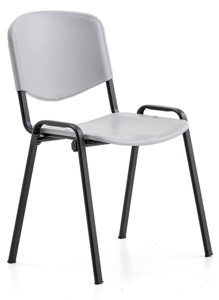 AJ Produkty Židle NELSON, plastový sedák, černá, světle šedá