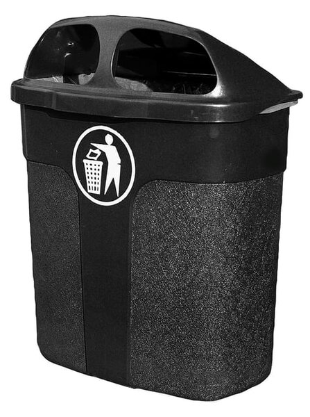 AJ Produkty Venkovní odpadkový koš WALTER, 40 l, černý