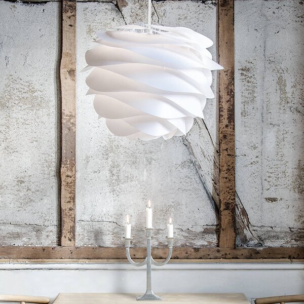 UMAGE Závěsné světlo Carmina medium, bílé, stmívatelný, Bílá / opál, Obývací pokoj / jídelna, Plast, Design