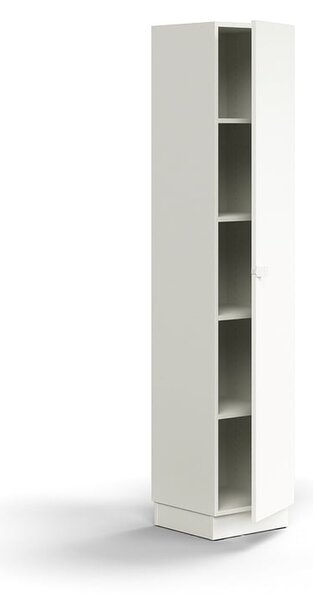 AJ Produkty Policová skříň QBUS, 4 police, sokl, úchytka, 2020x400x420 mm, bílá