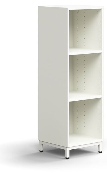 AJ Produkty Regál QBUS, 2 police, nohy, 1252x400x400 mm, bílá