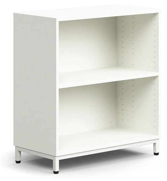 AJ Produkty Regál QBUS, 1 police, nohy, 868x800x400 mm, bílá