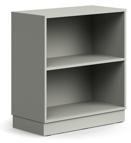 AJ Produkty Regál QBUS, 1 police, sokl, 868x800x400 mm, světle šedá