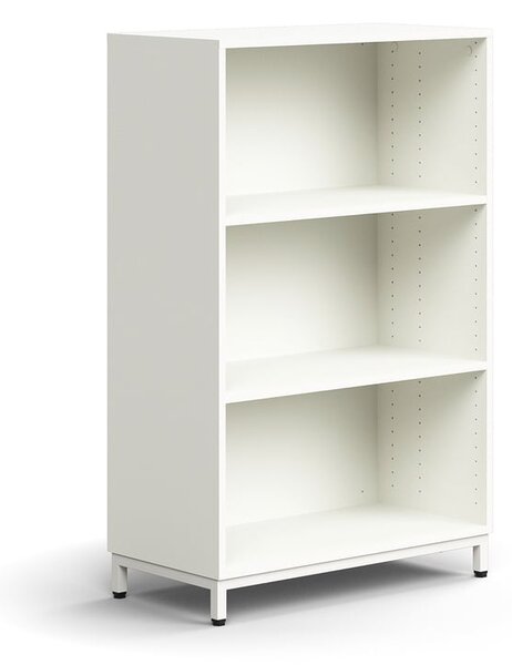 AJ Produkty Regál QBUS, 2 police, nohy, 1252x800x400 mm, bílá