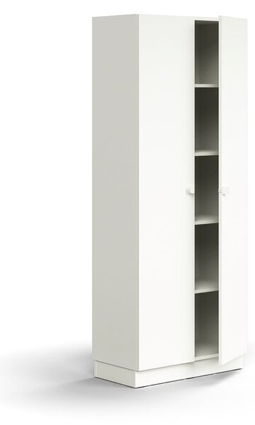 AJ Produkty Policová skříň QBUS, 4 police, sokl, úchytky, 2020x800x420 mm, bílá