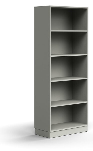 AJ Produkty Regál QBUS, 4 police, sokl, 2020x800x400 mm, světle šedá
