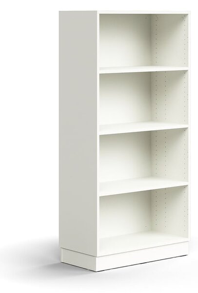 AJ Produkty Regál QBUS, 3 police, sokl, 1636x800x400 mm, bílá