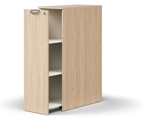 AJ Produkty Výsuvná skříňka QBUS, levá, s úchytkou, 1250x400x800 mm, dub