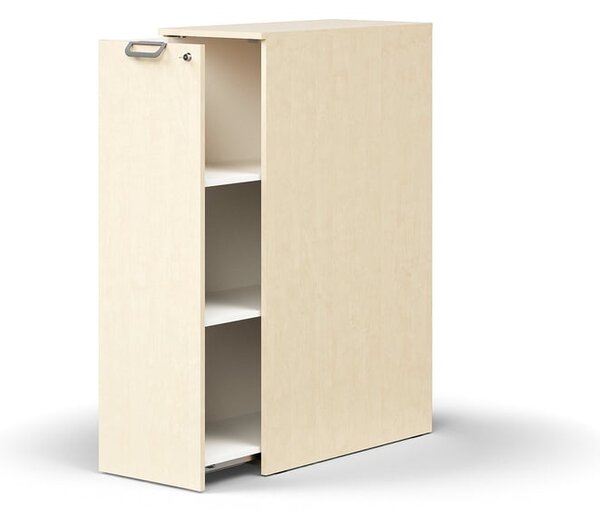AJ Produkty Výsuvná skříňka QBUS, levá, s úchytkou, 1250x400x800 mm, bříza