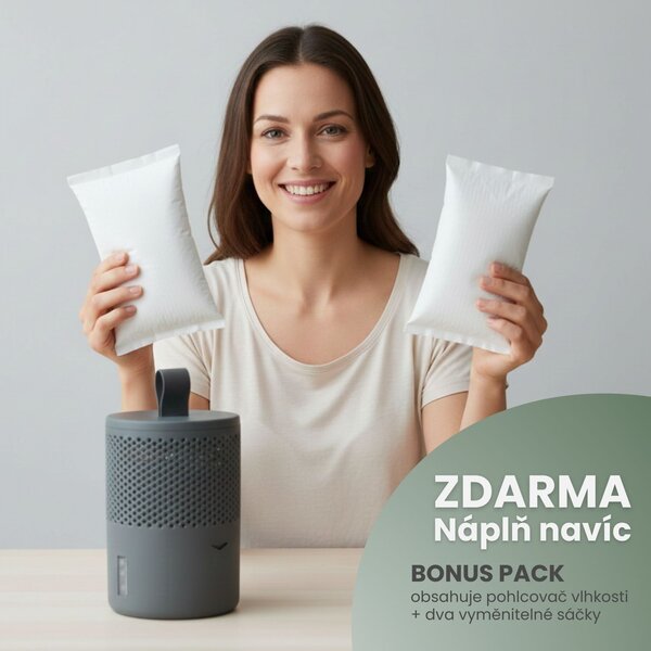 Everbrand Sweden Everbrand pohlcovač vlhkosti Absodry Duo Family Bag 6-series, BONUS PACK 2 x náplň, šedý