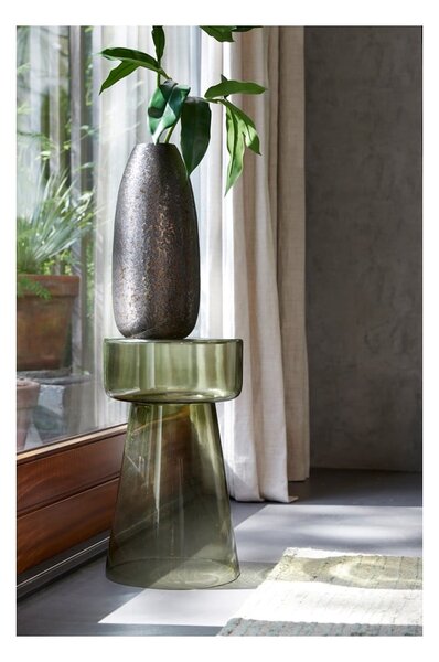 Skleněný kulatý odkládací stolek ø 30 cm Dakwa – Light & Living