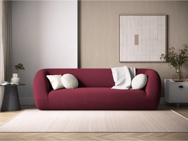 Vínová pohovka z textilie bouclé 230 cm Essen – Cosmopolitan Design