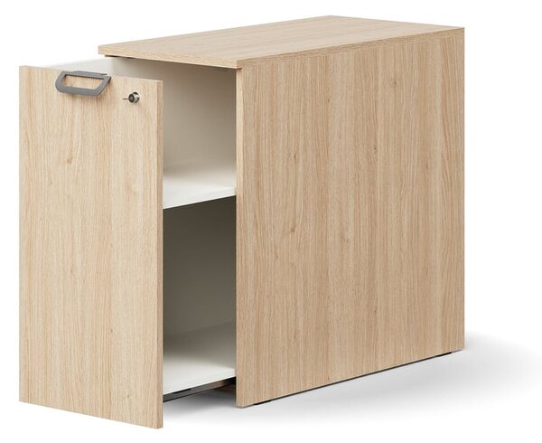 AJ Produkty Výsuvná skříňka QBUS, levá, s úchytkou, 740x400x800 mm, dub