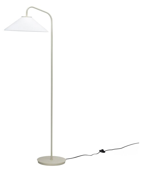 Krémová stojací lampa se skleněným stínidlem (výška 158 cm) Solid – Hübsch
