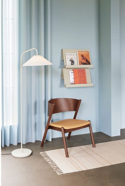 Krémová stojací lampa se skleněným stínidlem (výška 158 cm) Solid – Hübsch