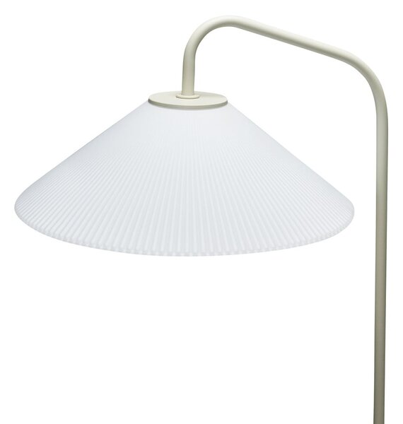 Krémová stojací lampa se skleněným stínidlem (výška 158 cm) Solid – Hübsch