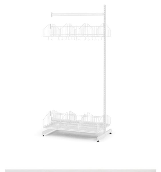 AJ Produkty Šatní stěna TRÅD, přídavná sekce, 900x2000 mm, bílá
