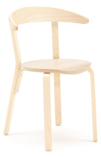 AJ Produkty Dřevěná židle LINUS, výška sedáku 450 mm, lamino, bříza