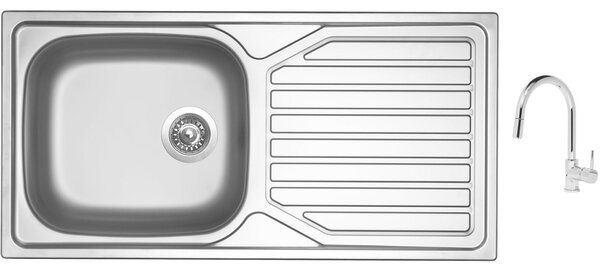 Set Sinks OKIO 1000 XXL V matný + baterie Sinks MIX 35 P chrom
