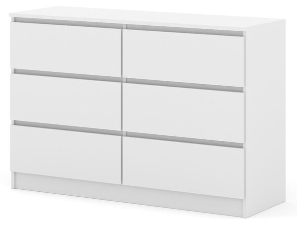 Komoda MAJA S6 120 cm bílá matná Příborník Highboard