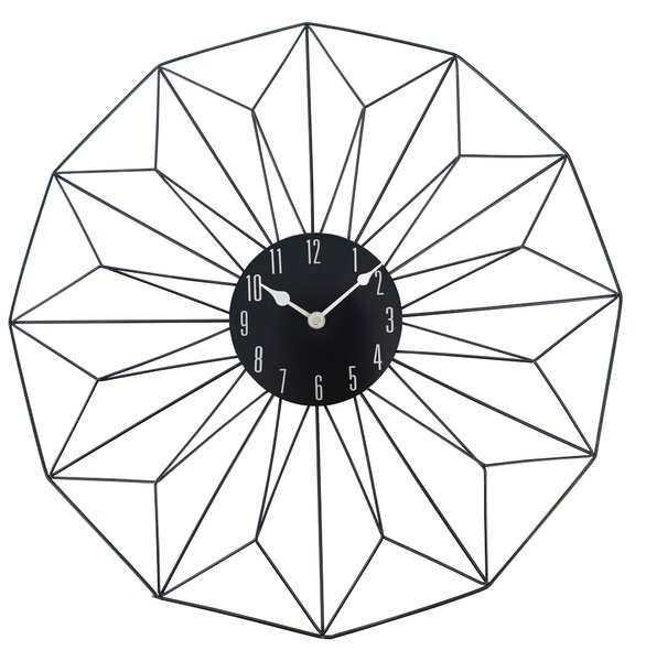 NÁSTĚNNÉ HODINY černá 50 cm Ambia Home - Nástěnné hodiny