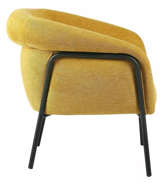 Designové křeslo CLOVER BREGO, hořčicové